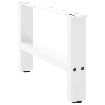 Gambe per Tavolino da CaffÃ¨ Bianche 2 pz 50x(30-31) cm Acciaio