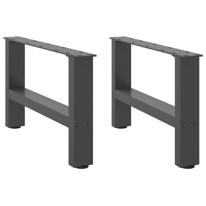 Gambe per Tavolino da CaffÃ¨ Antracite 2 pz 50x(30-31) cm Acciaio