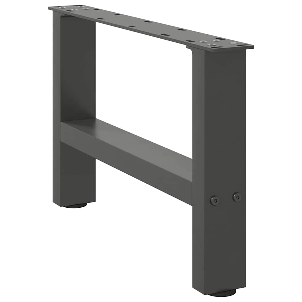Gambe per Tavolino da CaffÃ¨ Antracite 2 pz 50x(30-31) cm Acciaio