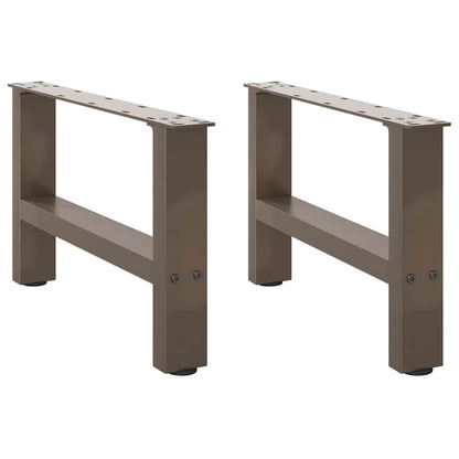 Gambe per Tavolino da CaffÃ¨ in Acciaio Naturale 2 pz 50x(30-31) cm Acciaio
