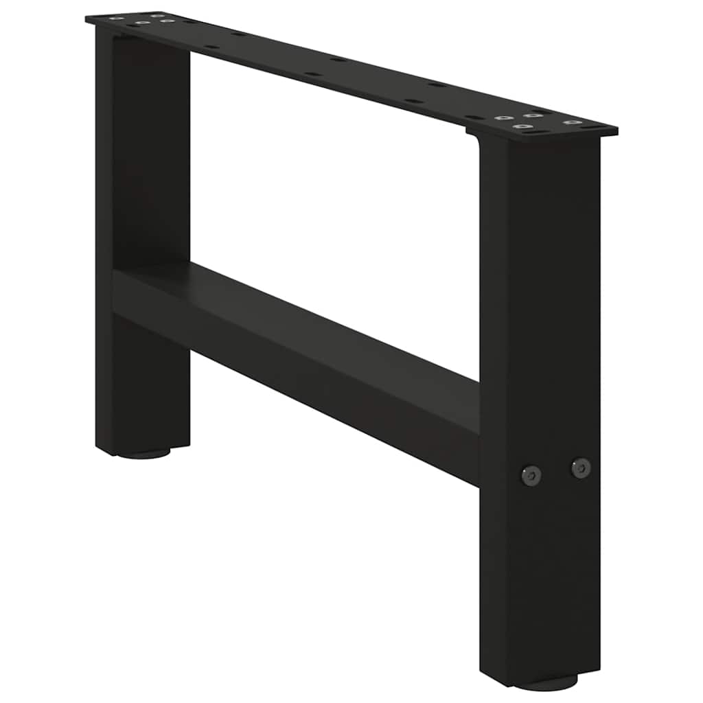 Gambe per Tavolino da CaffÃ¨ Nere 2 pz 60x(30-31) cm Acciaio