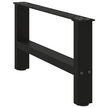 Gambe per Tavolino da CaffÃ¨ Nere 2 pz 60x(30-31) cm Acciaio