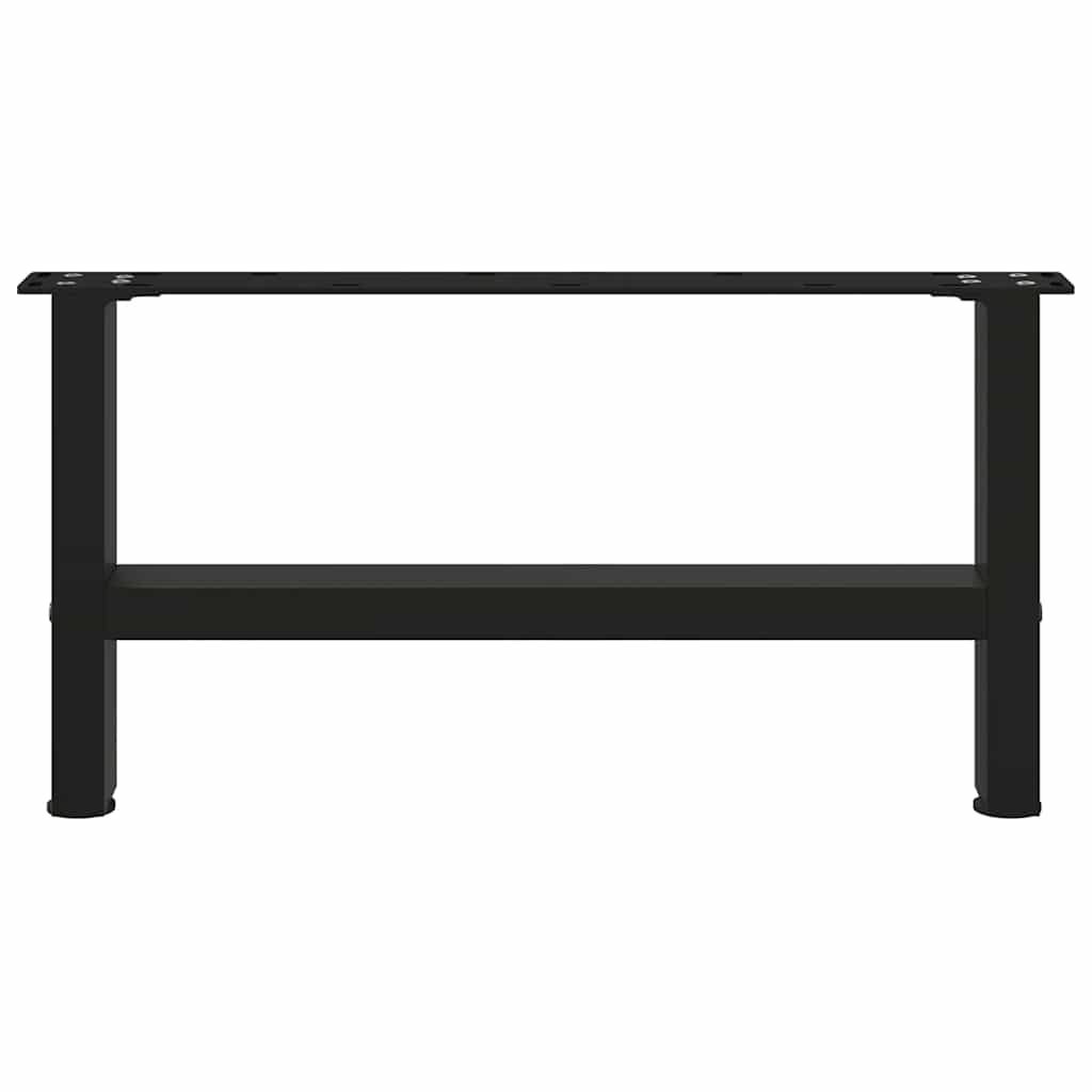 Gambe per Tavolino da CaffÃ¨ Nere 2 pz 60x(30-31) cm Acciaio