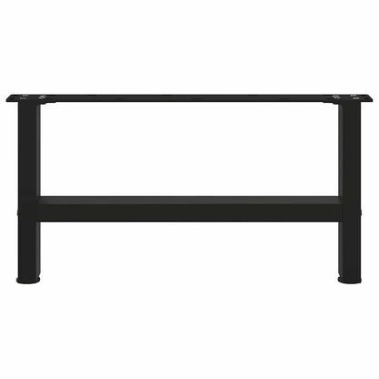Gambe per Tavolino da CaffÃ¨ Nere 2 pz 60x(30-31) cm Acciaio