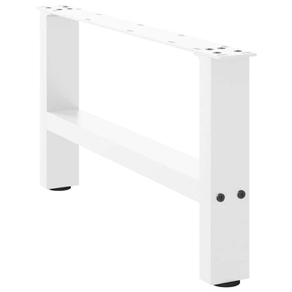 Gambe per Tavolino da CaffÃ¨ Bianche 2 pz 60x(30-31) cm Acciaio