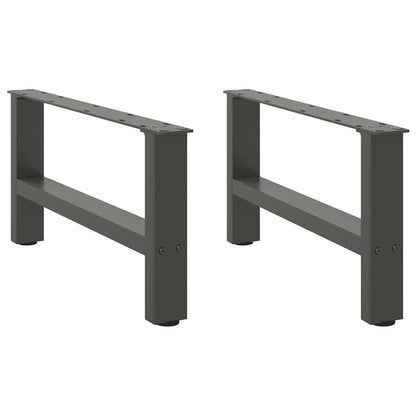 Gambe per Tavolino da CaffÃ¨ Antracite 2 pz 60x(30-31) cm Acciaio