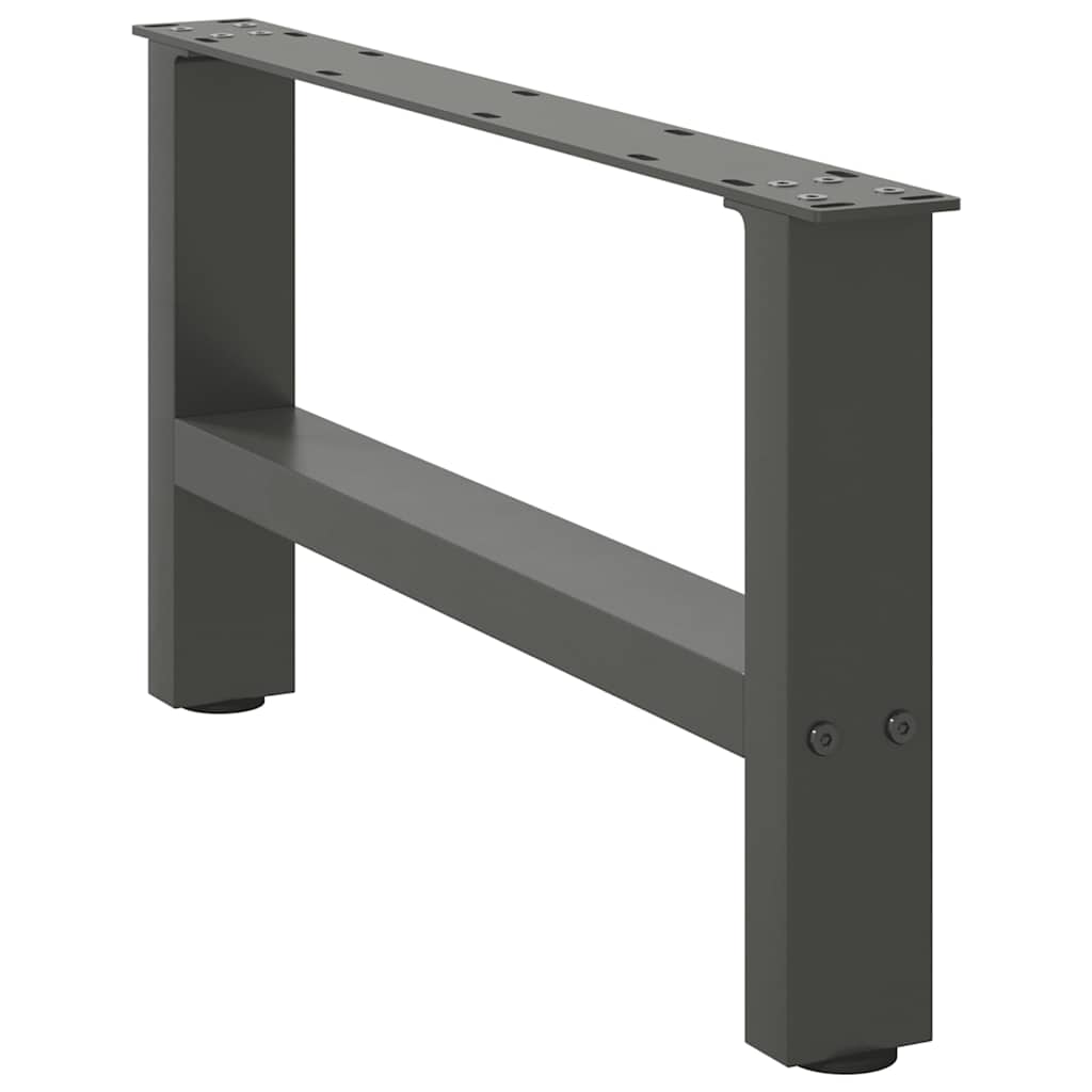 Gambe per Tavolino da CaffÃ¨ Antracite 2 pz 60x(30-31) cm Acciaio