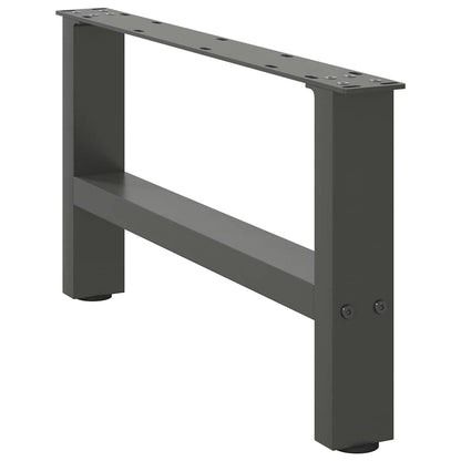Gambe per Tavolino da CaffÃ¨ Antracite 2 pz 60x(30-31) cm Acciaio