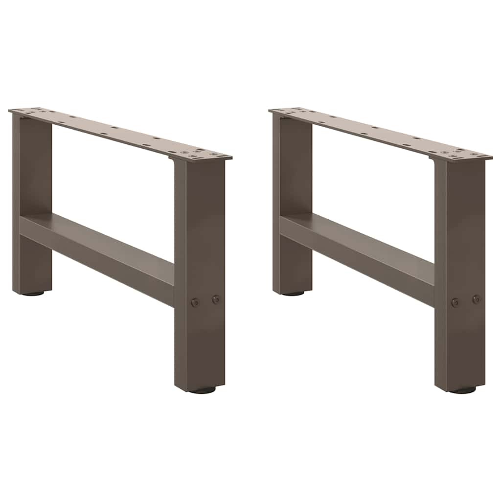 Gambe per Tavolino da CaffÃ¨ in Acciaio Naturale 2 pz 60x(30-31) cm Acciaio