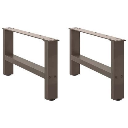 Gambe per Tavolino da CaffÃ¨ in Acciaio Naturale 2 pz 60x(30-31) cm Acciaio