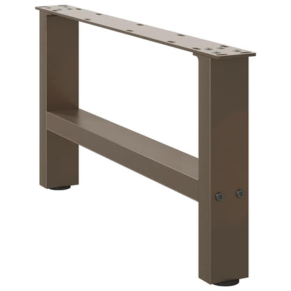 Gambe per Tavolino da CaffÃ¨ in Acciaio Naturale 2 pz 60x(30-31) cm Acciaio