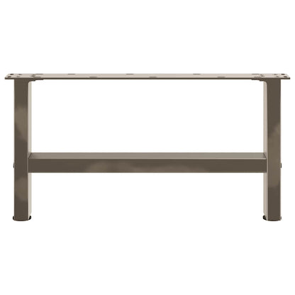 Gambe per Tavolino da CaffÃ¨ in Acciaio Naturale 2 pz 60x(30-31) cm Acciaio