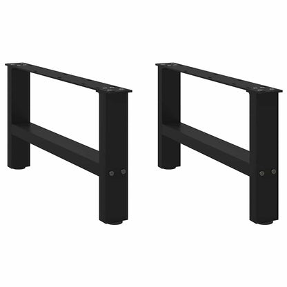Gambe per Tavolino da CaffÃ¨ Nere 2 pz 70x(30-31) cm Acciaio
