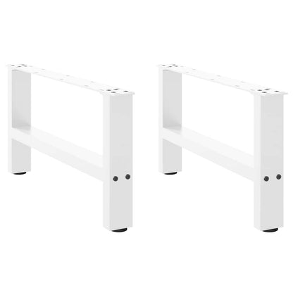 Gambe per Tavolino da CaffÃ¨ Bianche 2 pz 70x(30-31) cm Acciaio