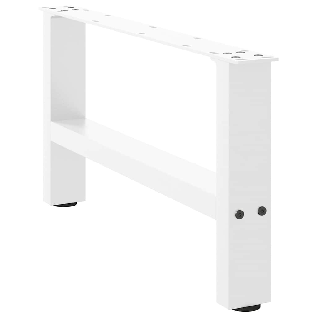Gambe per Tavolino da CaffÃ¨ Bianche 2 pz 70x(30-31) cm Acciaio