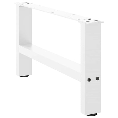 Gambe per Tavolino da CaffÃ¨ Bianche 2 pz 70x(30-31) cm Acciaio