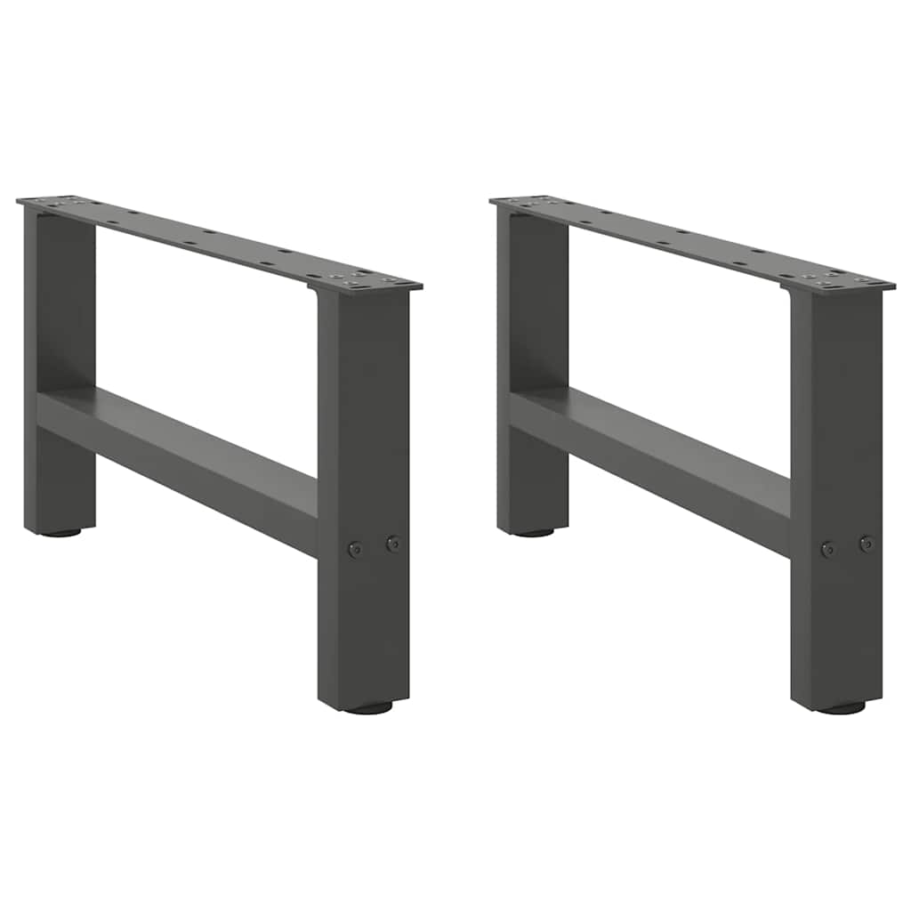 Gambe per Tavolino da CaffÃ¨ Antracite 2 pz 70x(30-31) cm Acciaio