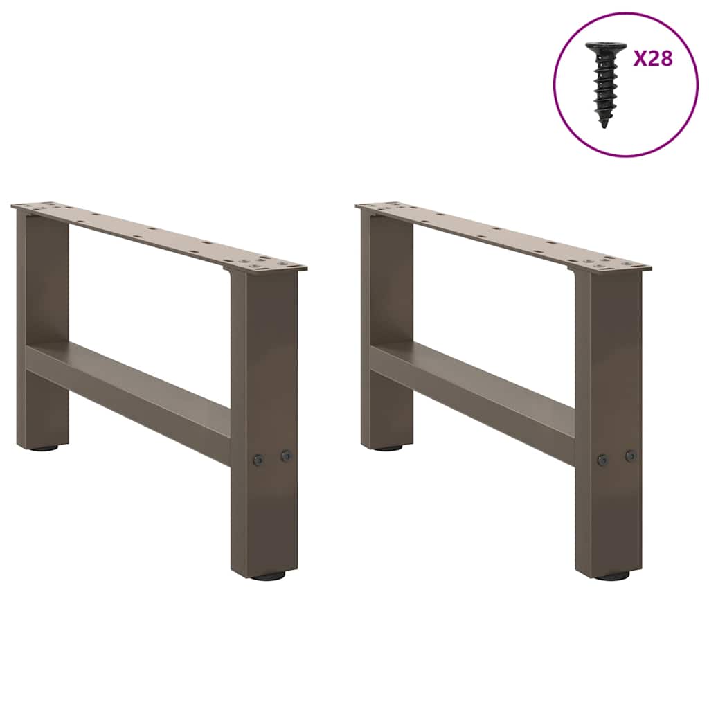 Gambe per Tavolino da CaffÃ¨ in Acciaio Naturale 2 pz 70x(30-31) cm Acciaio