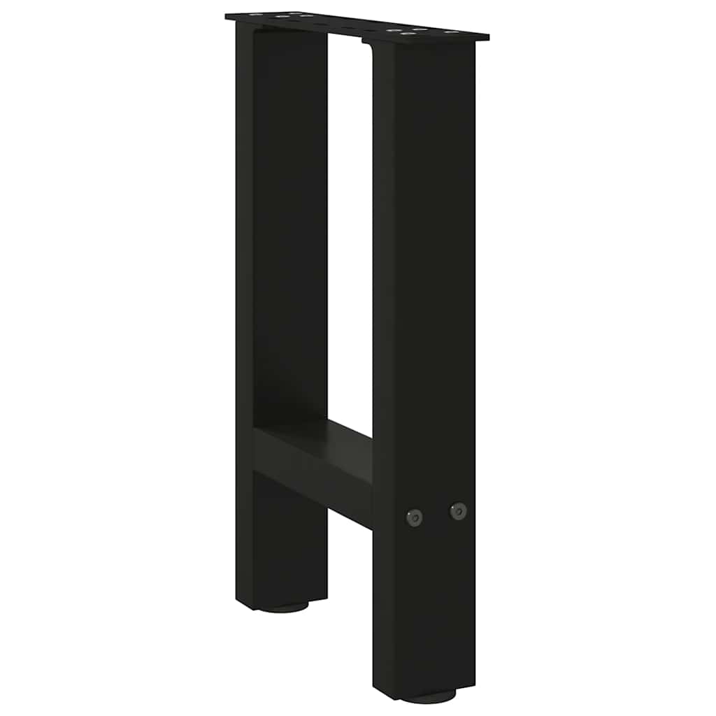 Gambe per Tavolino da CaffÃƒÂ¨ Nere 2 pz 28x(42-43) cm Acciaio