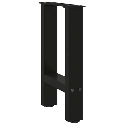 Gambe per Tavolino da CaffÃƒÂ¨ Nere 2 pz 28x(42-43) cm Acciaio