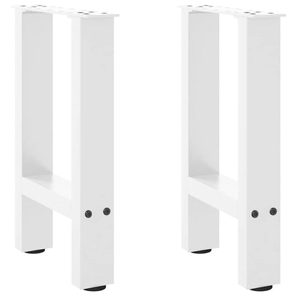 Gambe per Tavolino da CaffÃ¨ Bianche 2 pz 28x(42-43) cm Acciaio