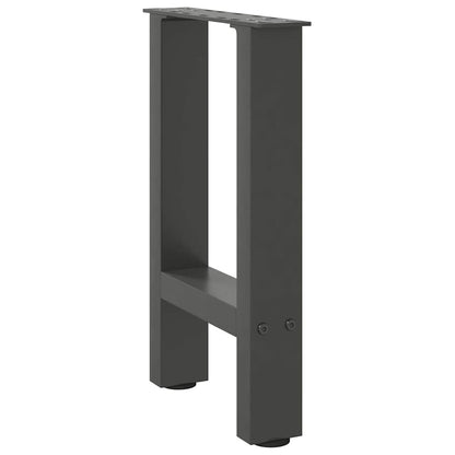 Gambe per Tavolino da CaffÃ¨ Antracite 2 pz 28x(42-43) cm Acciaio