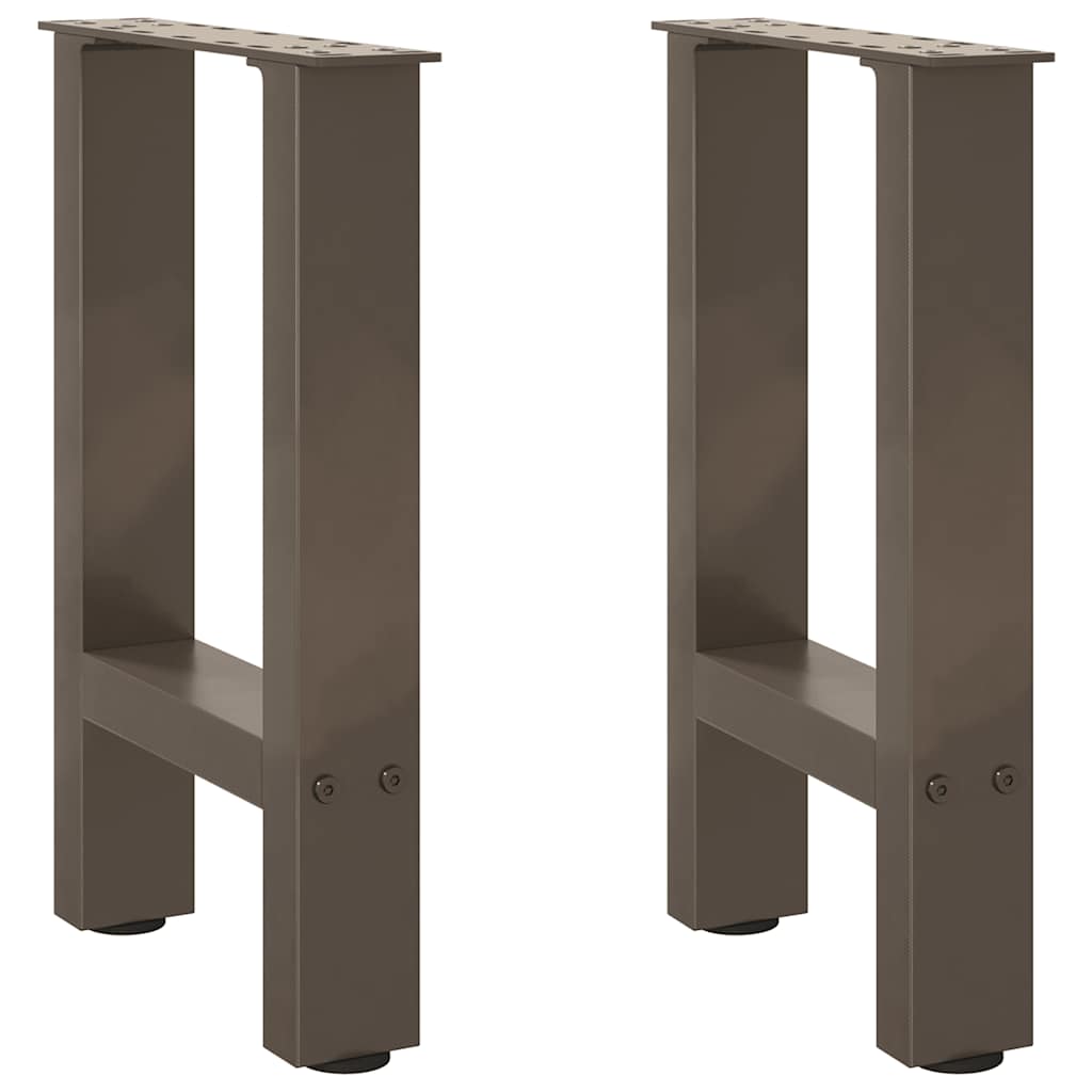 Gambe per Tavolino da CaffÃ¨ in Acciaio Naturale 2 pz 28x(42-43) cm Acciaio