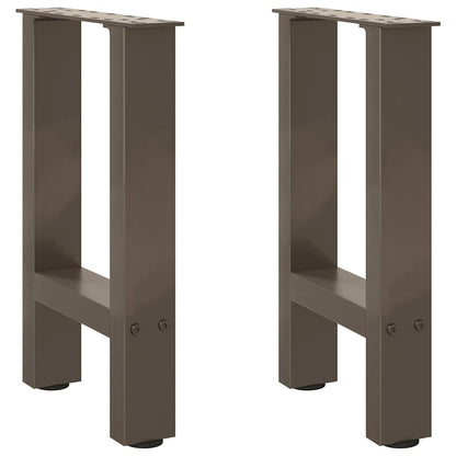 Gambe per Tavolino da CaffÃ¨ in Acciaio Naturale 2 pz 28x(42-43) cm Acciaio