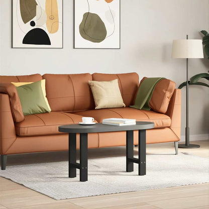Gambe per Tavolino da CaffÃƒÂ¨ Nere 2 pz 38x(42-43) cm Acciaio