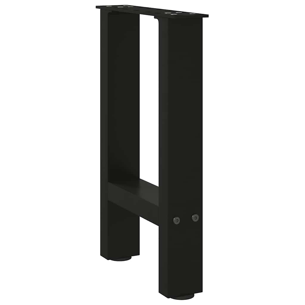 Gambe per Tavolino da CaffÃƒÂ¨ Nere 2 pz 38x(42-43) cm Acciaio