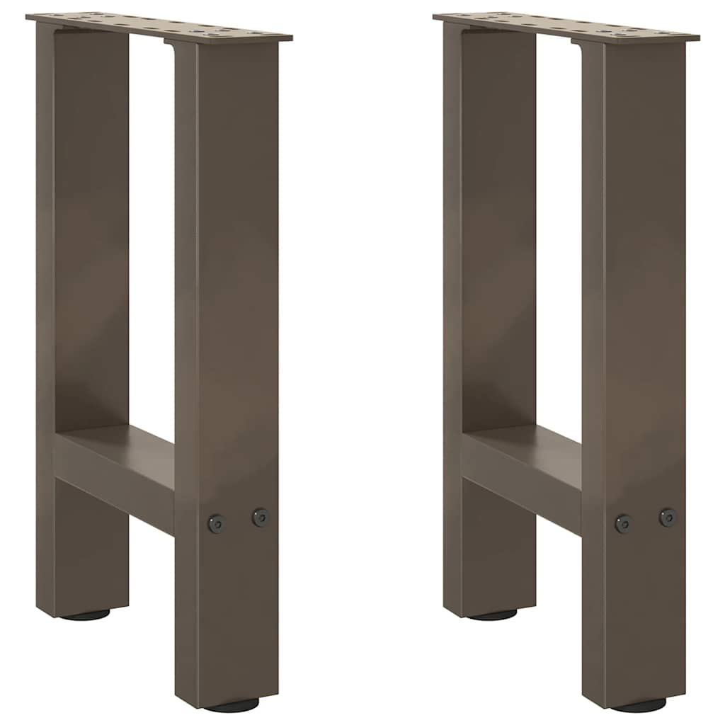 Gambe per Tavolino da CaffÃ¨ in Acciaio Naturale 2 pz 38x(42-43) cm Acciaio
