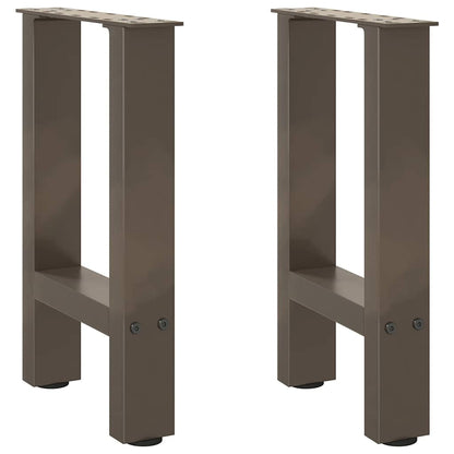 Gambe per Tavolino da CaffÃ¨ in Acciaio Naturale 2 pz 38x(42-43) cm Acciaio