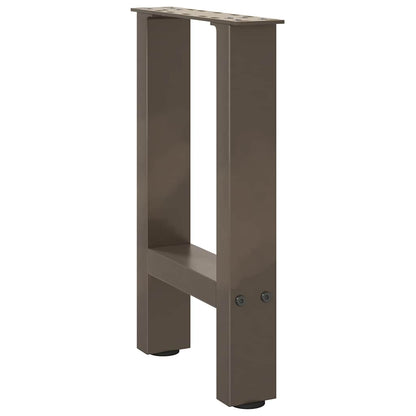 Gambe per Tavolino da CaffÃ¨ in Acciaio Naturale 2 pz 38x(42-43) cm Acciaio