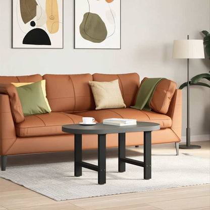Gambe per Tavolino da CaffÃ¨ Nere 2 pz 50x(42-43) cm Acciaio