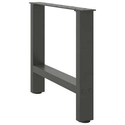 Gambe per Tavolino da CaffÃƒÂ¨ Antracite 2 pz 50x(42-43) cm Acciaio