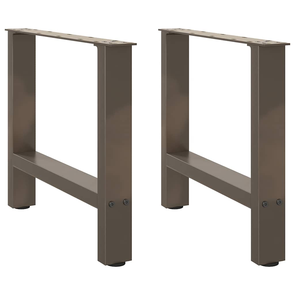 Gambe per Tavolino da CaffÃ¨ in Acciaio Naturale 2 pz 50x(42-43) cm Acciaio