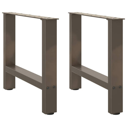 Gambe per Tavolino da CaffÃ¨ in Acciaio Naturale 2 pz 50x(42-43) cm Acciaio
