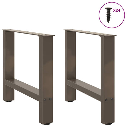 Gambe per Tavolino da CaffÃ¨ in Acciaio Naturale 2 pz 50x(42-43) cm Acciaio