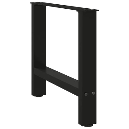 Gambe per Tavolino da CaffÃ¨ Nere 2 pz 60x(42-43) cm Acciaio