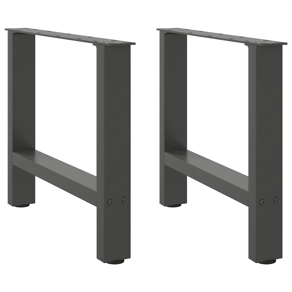 Gambe per Tavolino da CaffÃ¨ Antracite 2 pz 60x(42-43) cm Acciaio