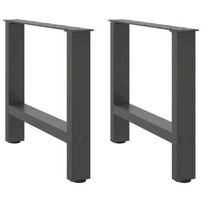 Gambe per Tavolino da CaffÃ¨ Antracite 2 pz 60x(42-43) cm Acciaio