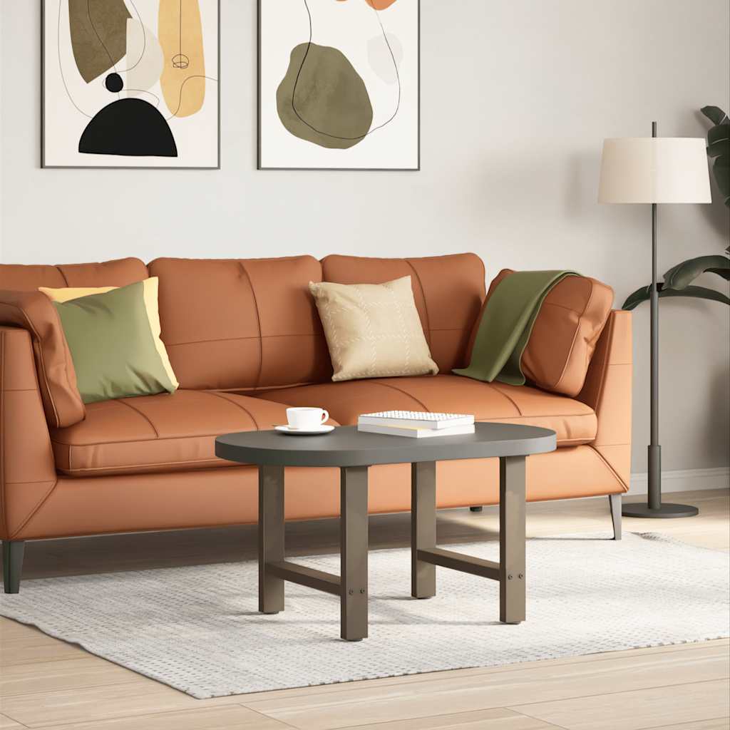 Gambe per Tavolino da CaffÃ¨ in Acciaio Naturale 2 pz 60x(42-43) cm Acciaio
