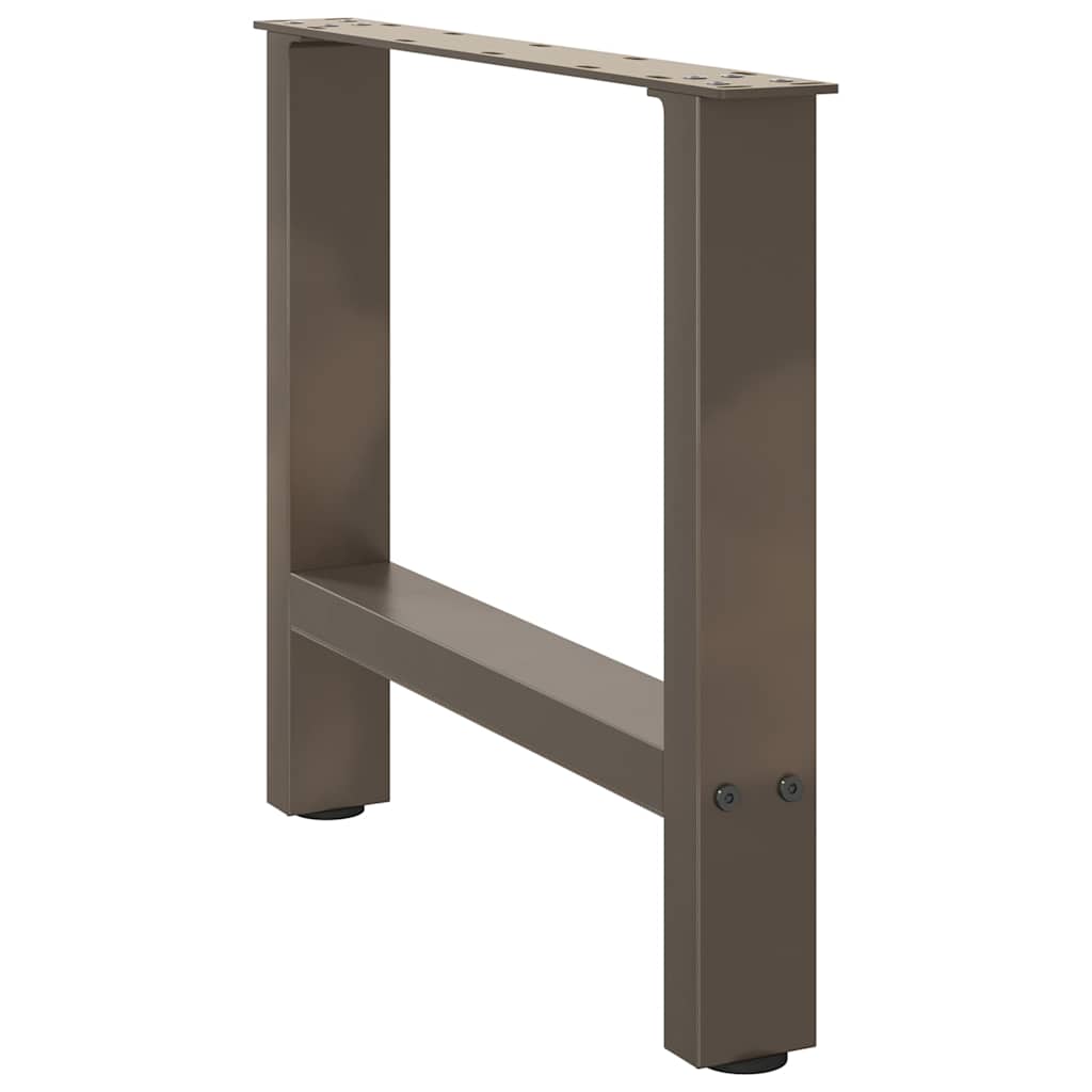 Gambe per Tavolino da CaffÃ¨ in Acciaio Naturale 2 pz 60x(42-43) cm Acciaio