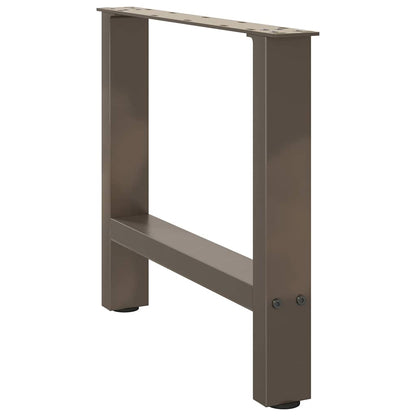 Gambe per Tavolino da CaffÃ¨ in Acciaio Naturale 2 pz 60x(42-43) cm Acciaio