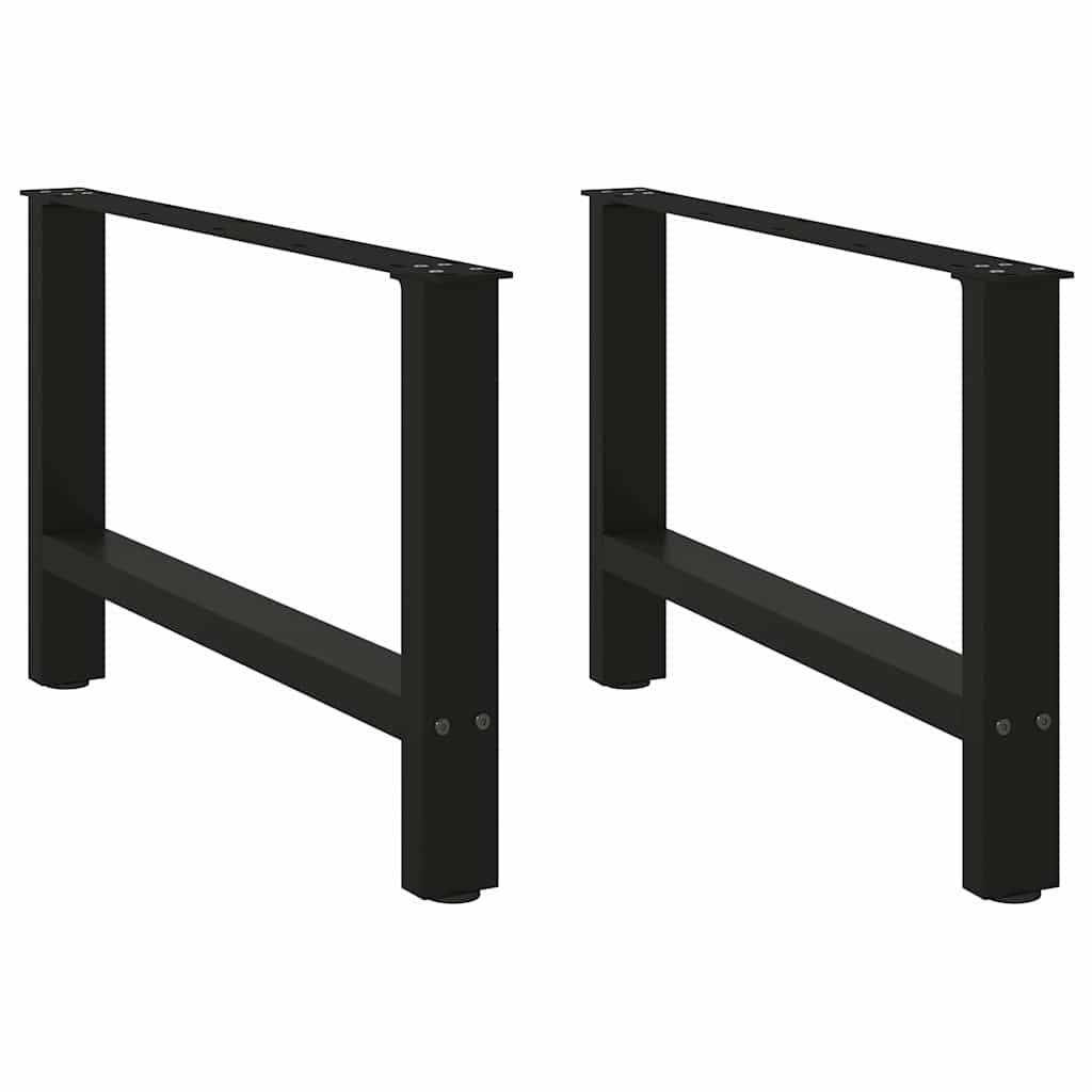 Gambe per Tavolino da CaffÃ¨ Nere 2 pz 70x(42-43) cm Acciaio