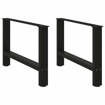 Gambe per Tavolino da CaffÃ¨ Nere 2 pz 70x(42-43) cm Acciaio