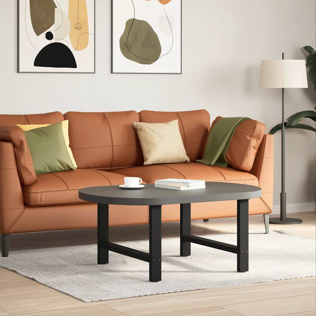 Gambe per Tavolino da CaffÃ¨ Nere 2 pz 70x(42-43) cm Acciaio