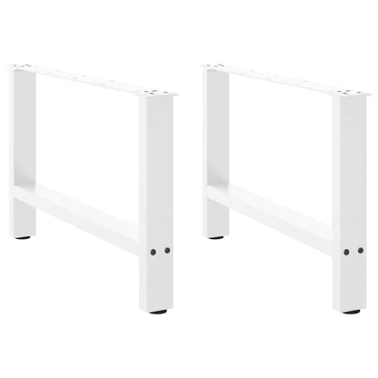 Gambe per Tavolino da CaffÃ¨ Bianche 2 pz 70x(42-43) cm Acciaio