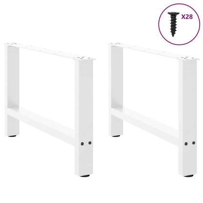 Gambe per Tavolino da CaffÃ¨ Bianche 2 pz 70x(42-43) cm Acciaio