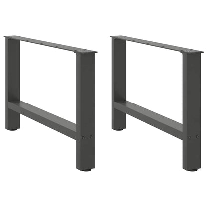 Gambe per Tavolino da CaffÃ¨ Antracite 2 pz 70x(42-43) cm Acciaio